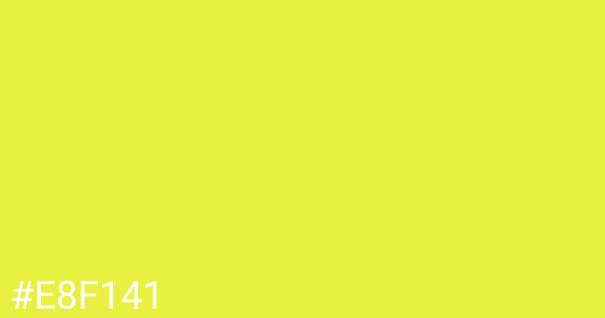 Hex color #e8f141 graphic