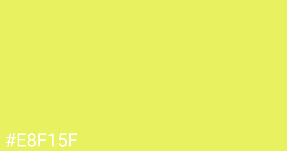 Hex color #e8f15f graphic
