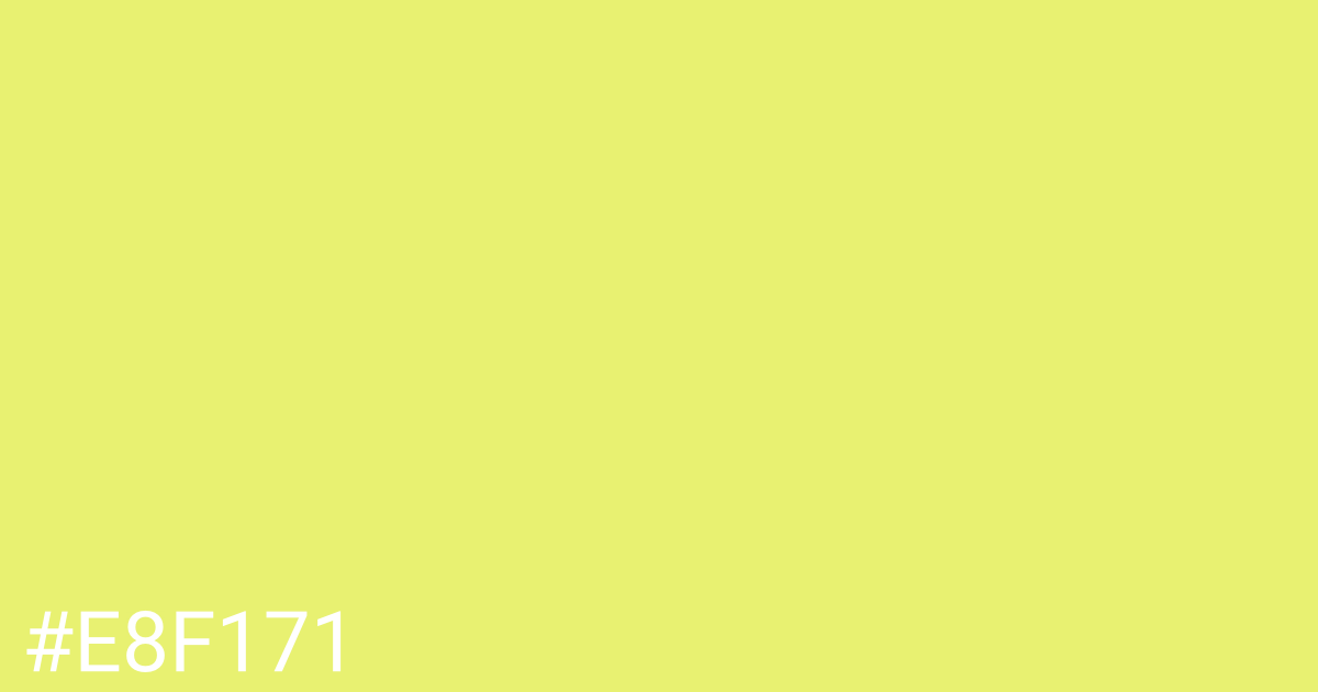 Hex color #e8f171 graphic