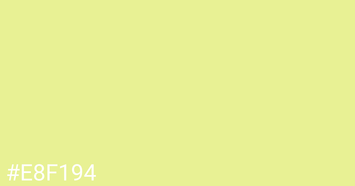 Hex color #e8f194 graphic