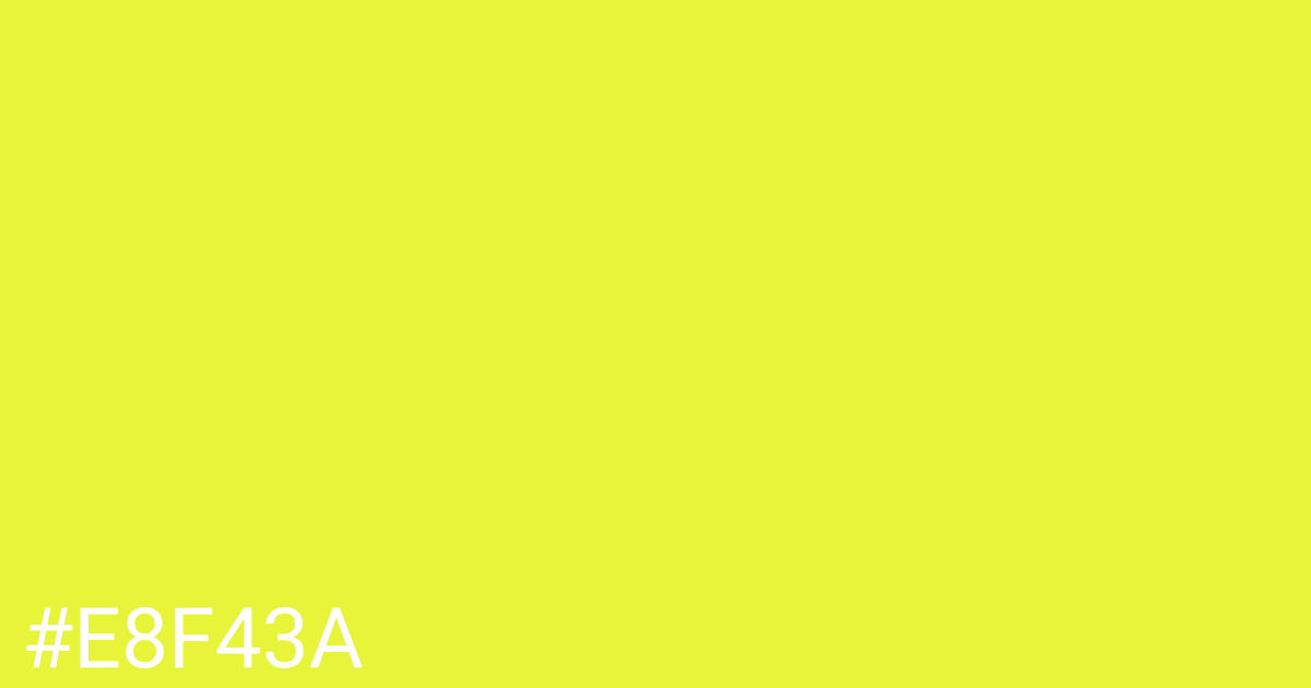 Hex color #e8f43a graphic