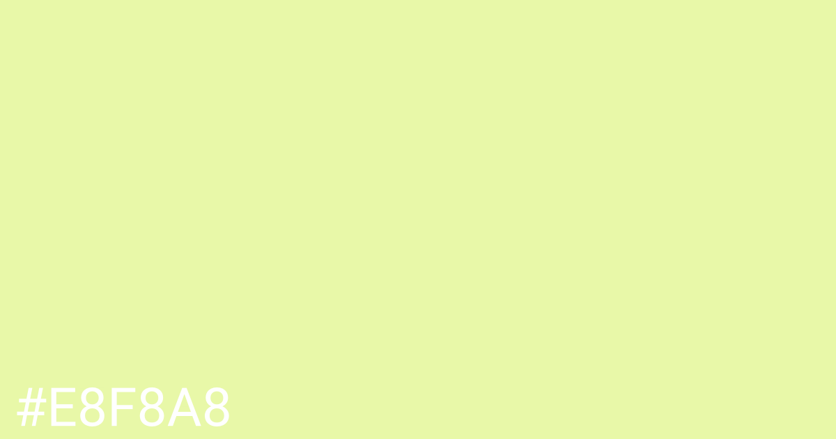 Hex color #e8f8a8 graphic