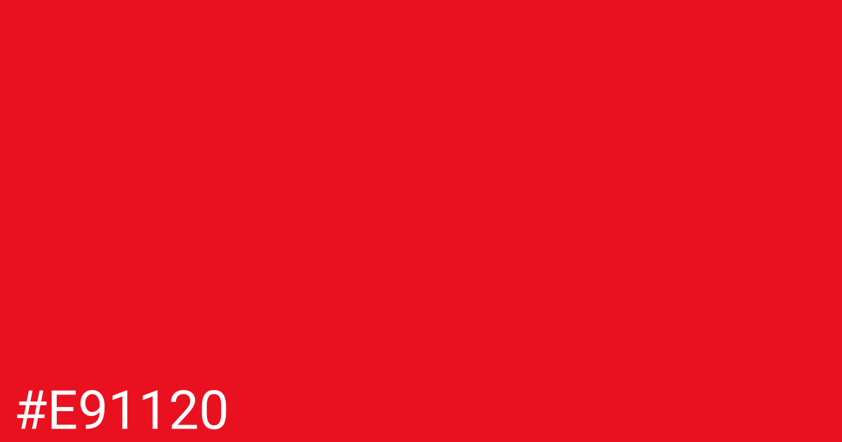 Hex color #e91120 graphic
