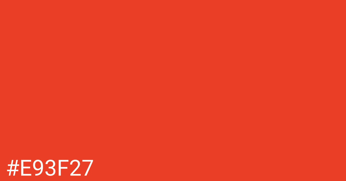 Hex color #e93f27 graphic