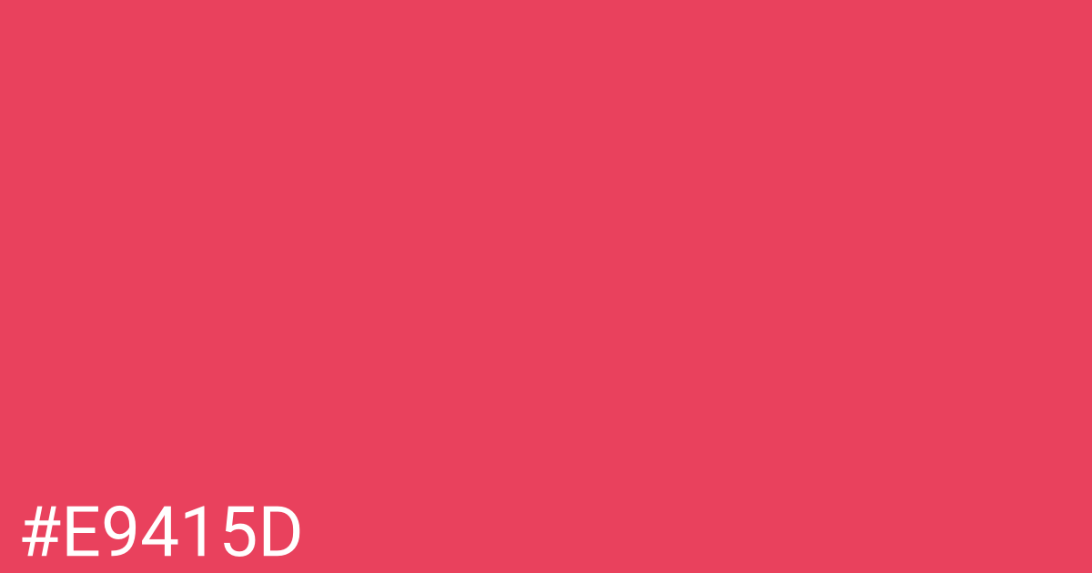 Hex color #e9415d graphic