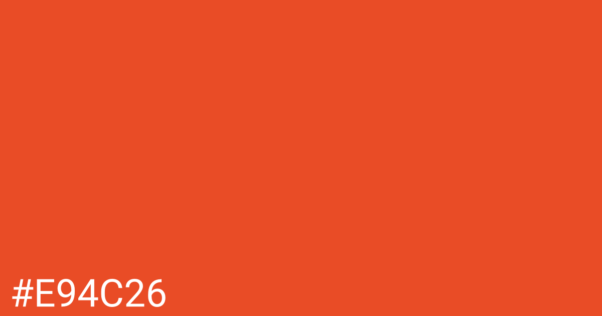 Hex color #e94c26 graphic