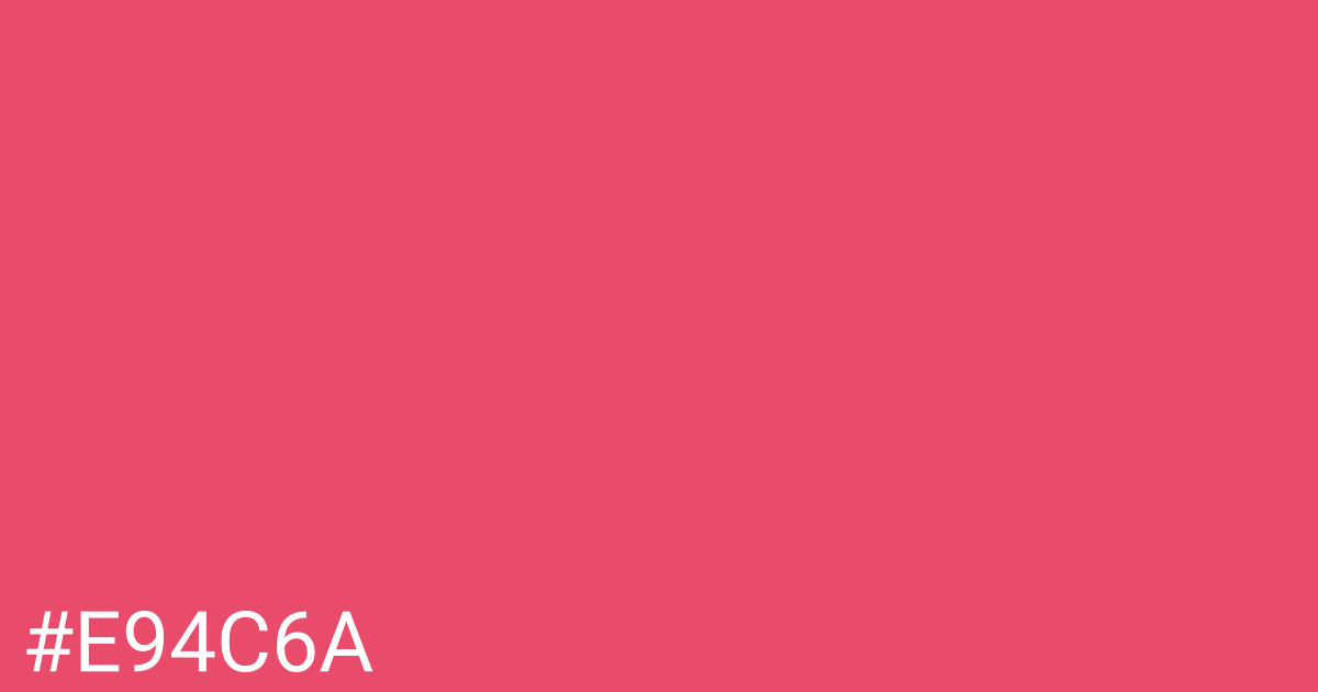Hex color #e94c6a graphic