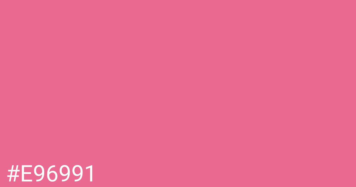 Hex color #e96991 graphic