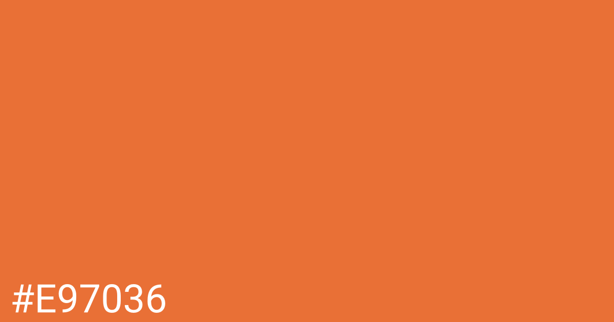 Hex color #e97036 graphic