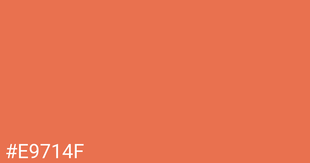 Hex color #e9714f graphic