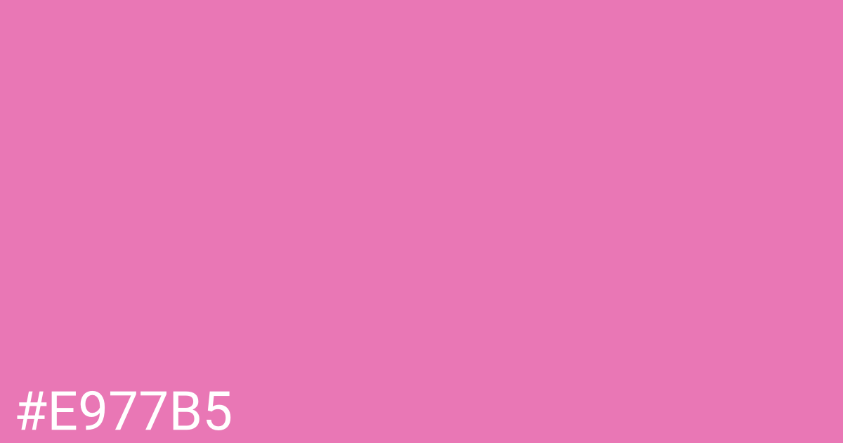 Hex color #e977b5 graphic