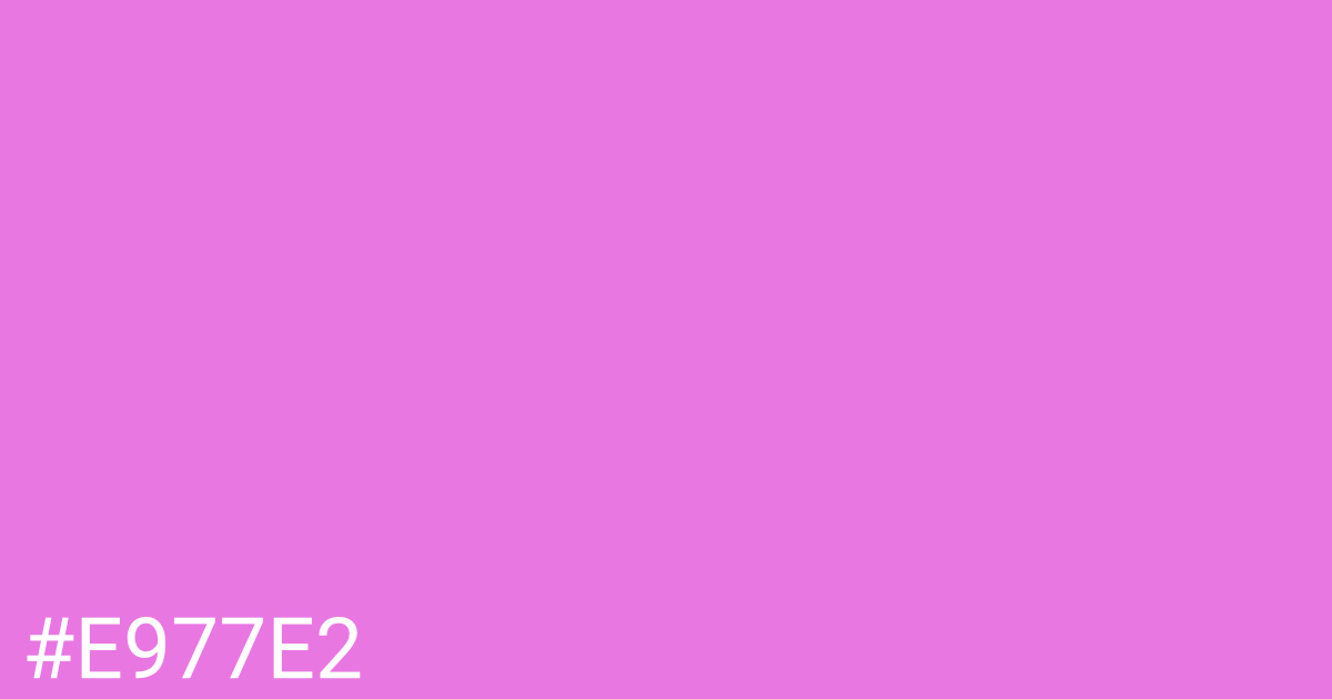 Hex color #e977e2 graphic