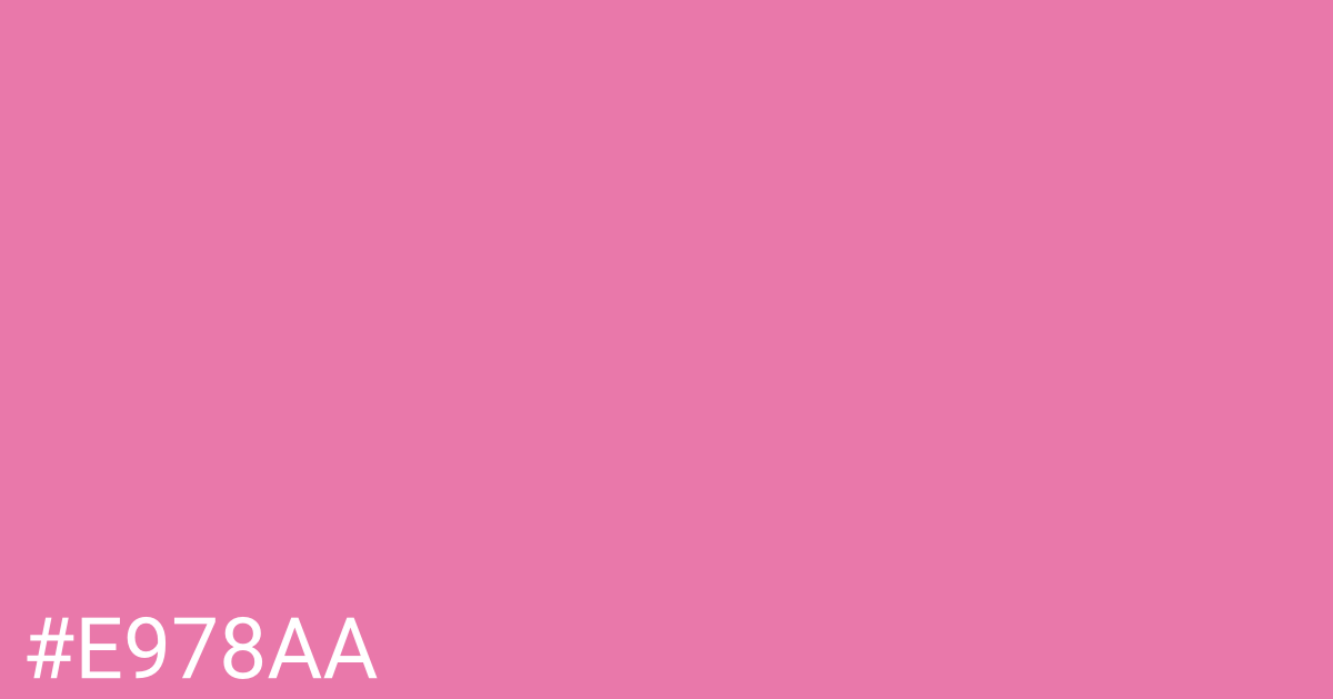 Hex color #e978aa graphic