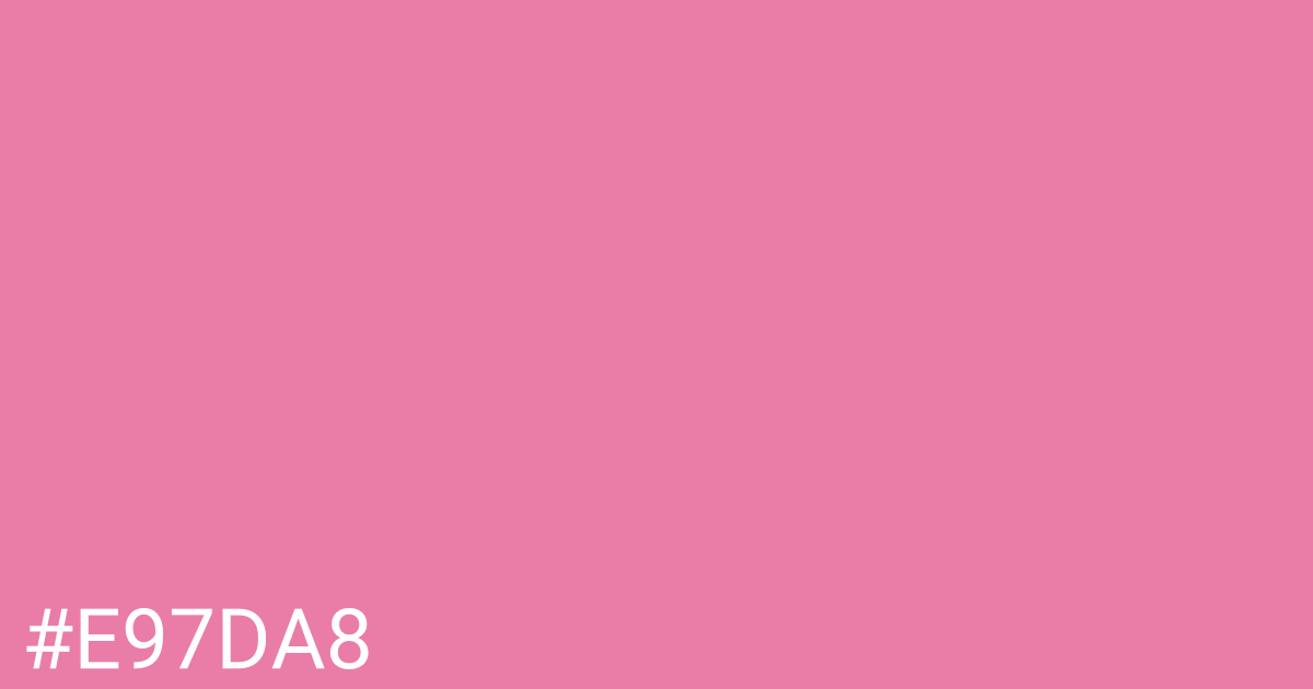 Hex color #e97da8 graphic