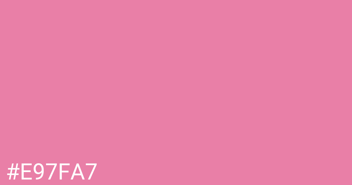 Hex color #e97fa7 graphic