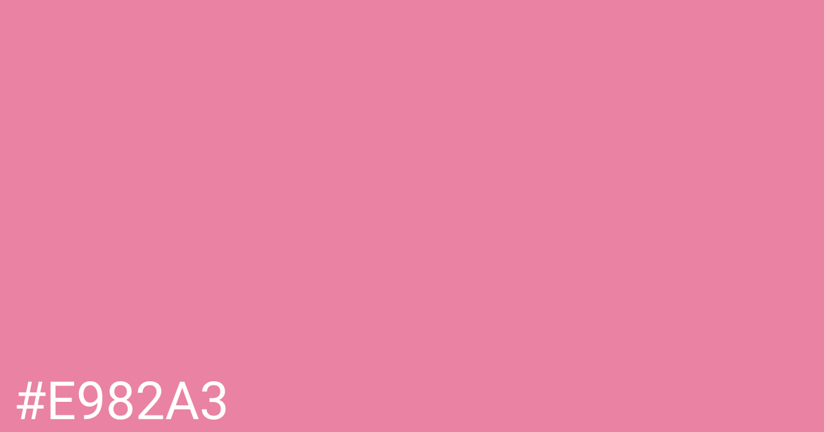 Hex color #e982a3 graphic