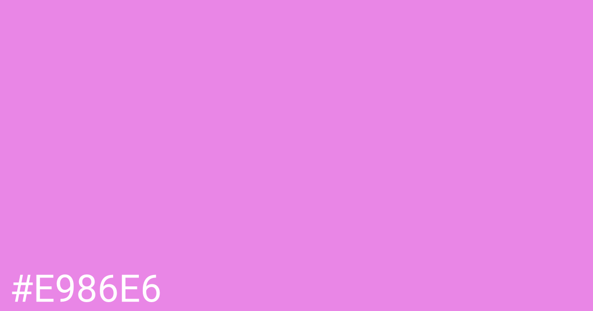 Hex color #e986e6 graphic