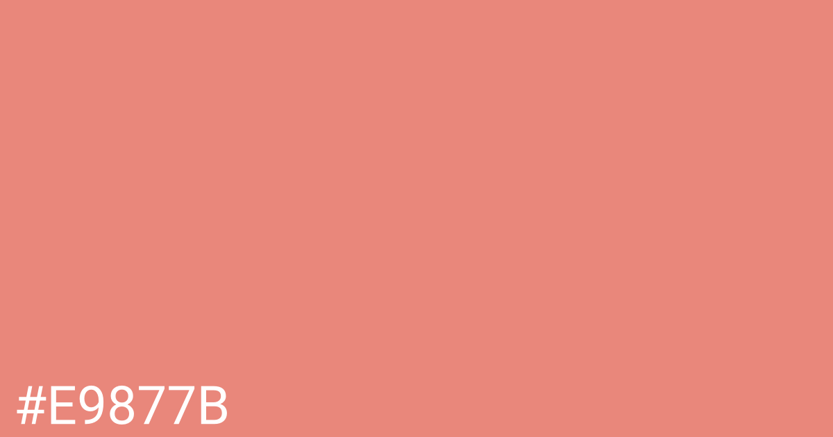 Hex color #e9877b graphic