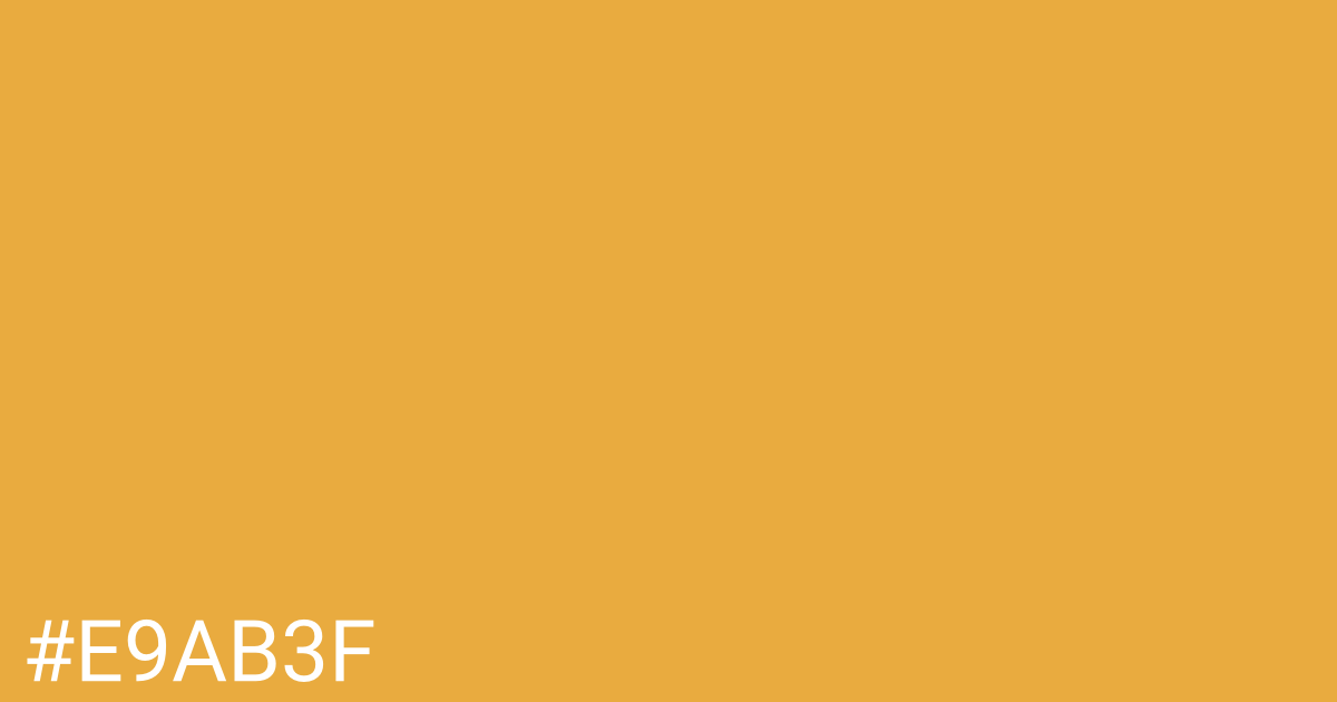 Hex color #e9ab3f graphic