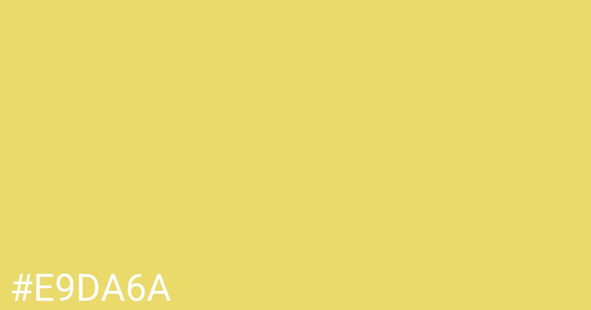 Hex color #e9da6a graphic