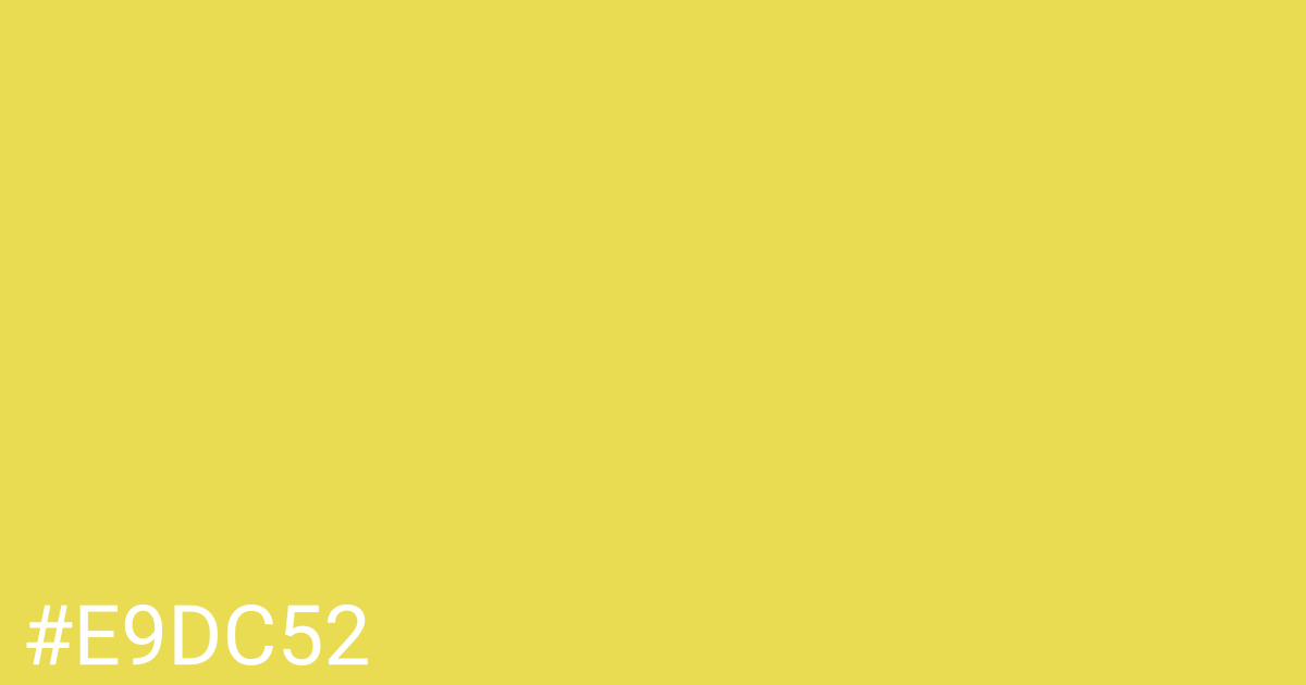 Hex color #e9dc52 graphic