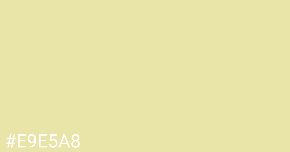 Hex color #e9e5a8 graphic