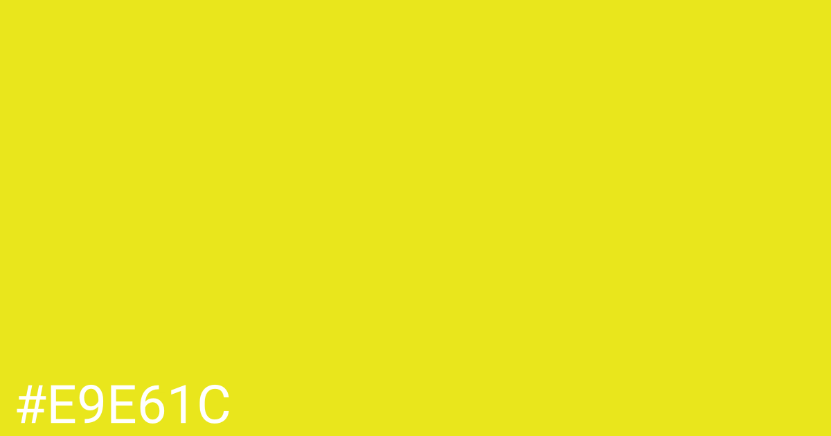 Hex color #e9e61c graphic