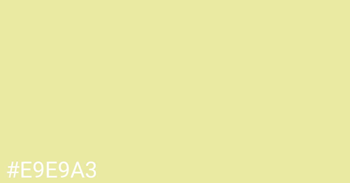 Hex color #e9e9a3 graphic