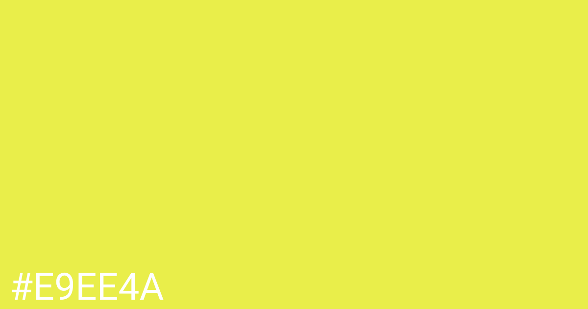 Hex color #e9ee4a graphic