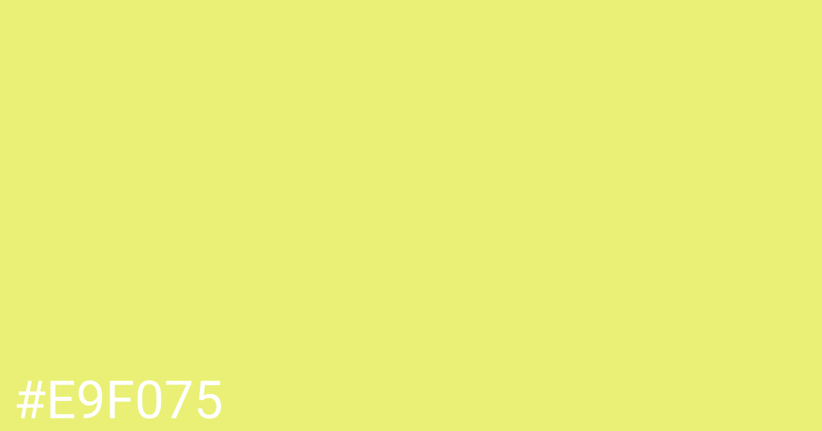 Hex color #e9f075 graphic