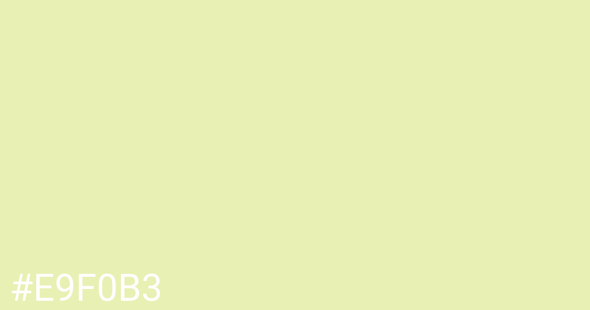 Hex color #e9f0b3 graphic