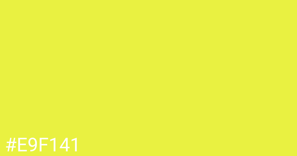 Hex color #e9f141 graphic