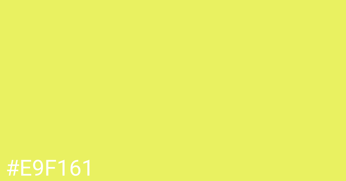 Hex color #e9f161 graphic