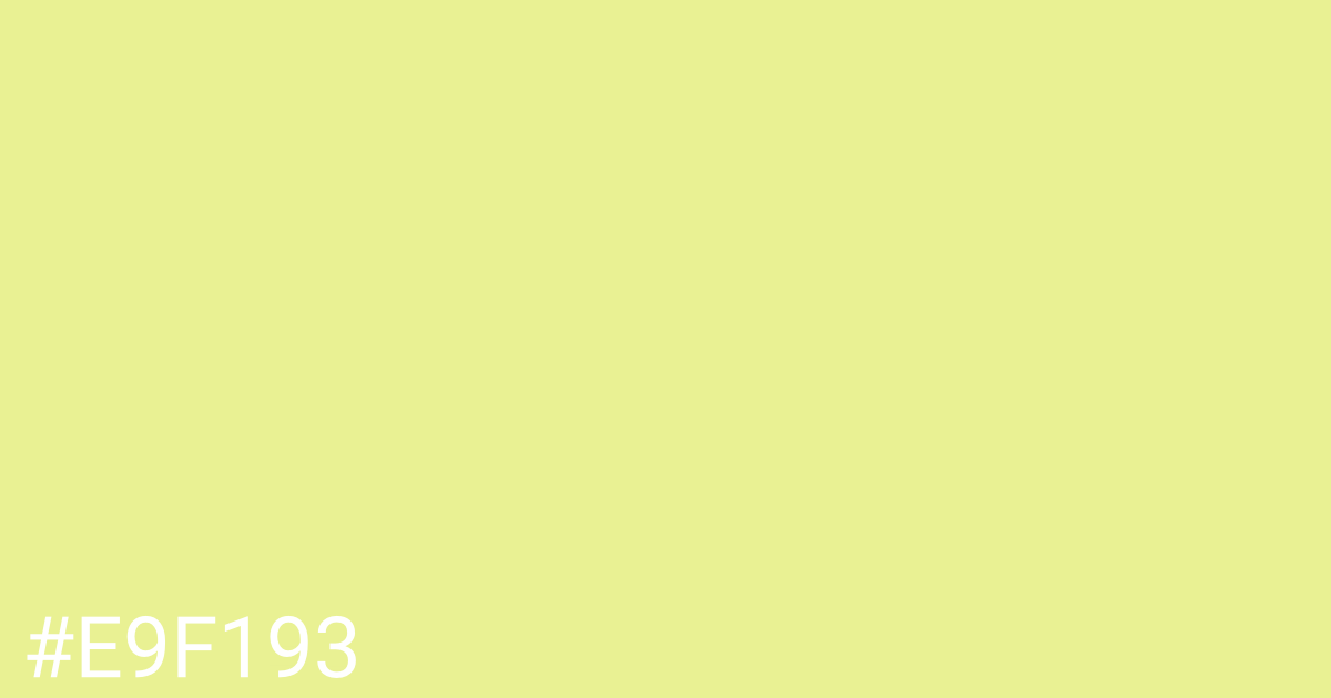 Hex color #e9f193 graphic