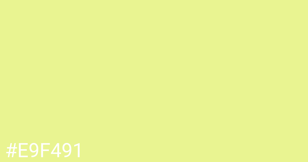 Hex color #e9f491 graphic