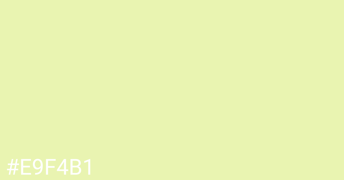 Hex color #e9f4b1 graphic