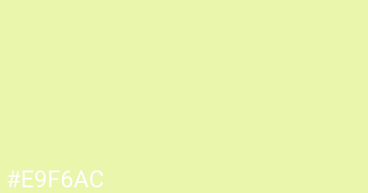 Hex color #e9f6ac graphic