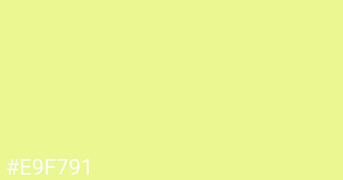 Hex color #e9f791 graphic