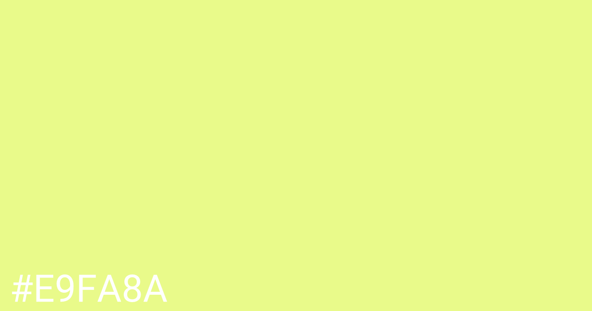 Hex color #e9fa8a graphic