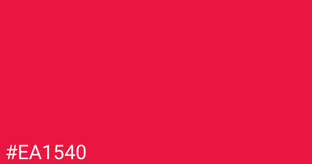 Hex color #ea1540 graphic