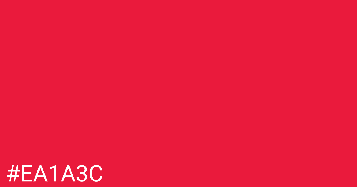 Hex color #ea1a3c graphic