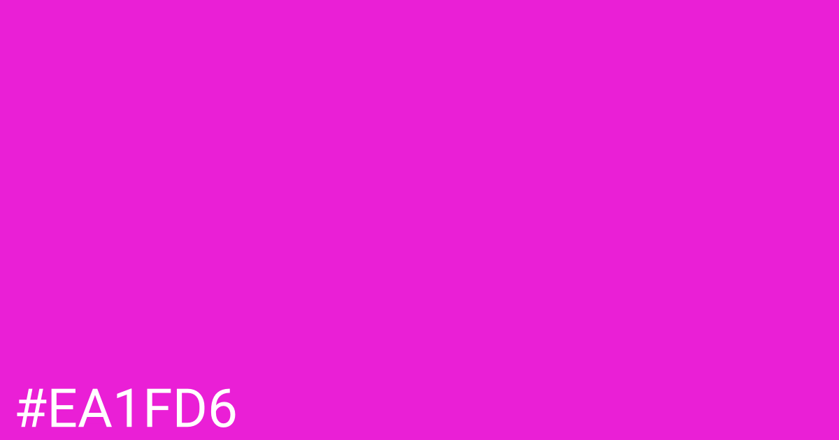 Hex color #ea1fd6 graphic