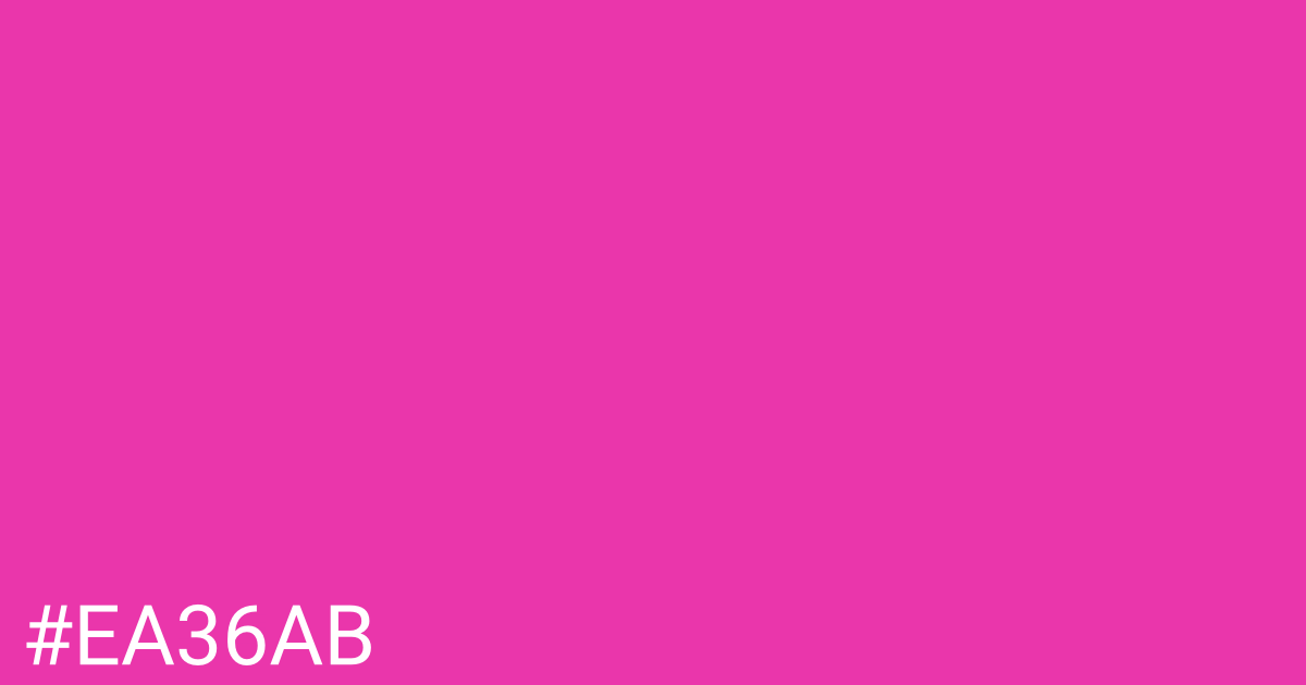 Hex color #ea36ab graphic