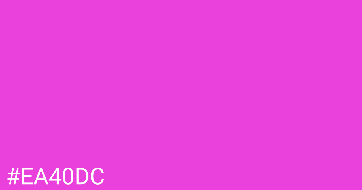 Hex color #ea40dc graphic
