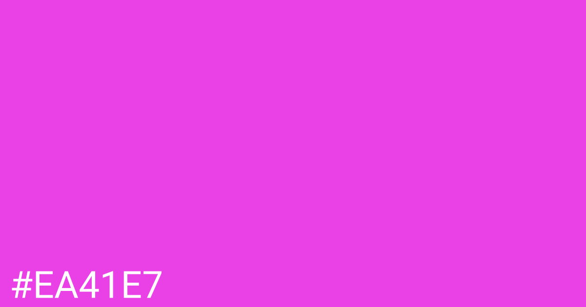Hex color #ea41e7 graphic