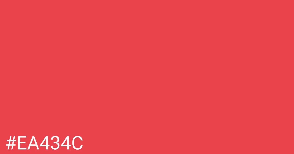 Hex color #ea434c graphic