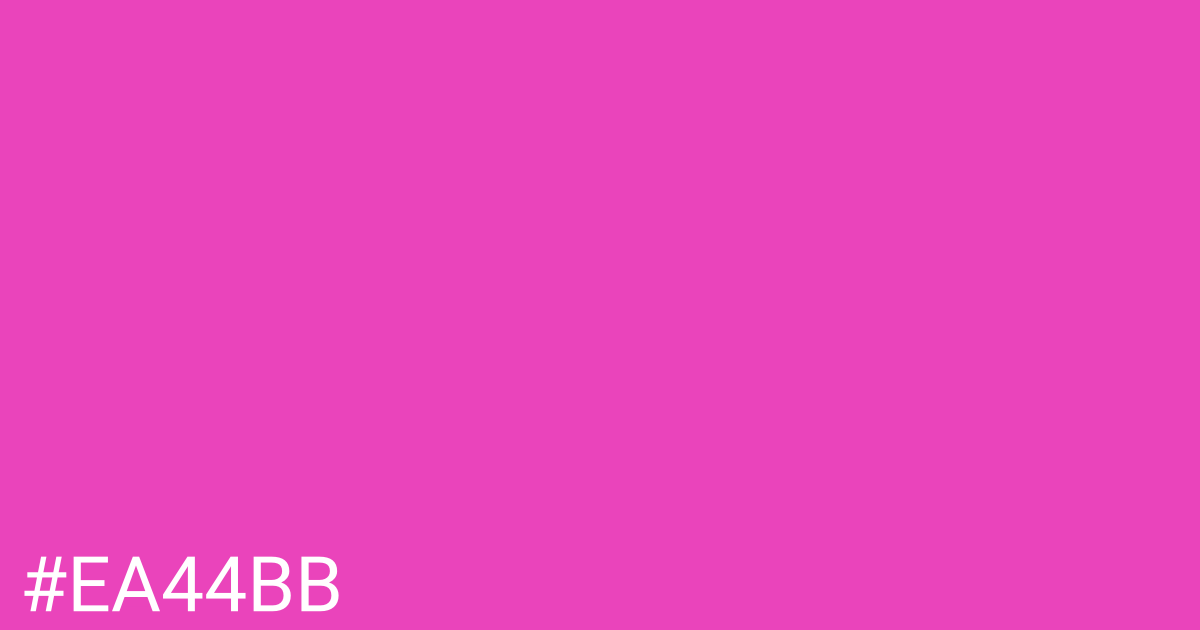 Hex color #ea44bb graphic
