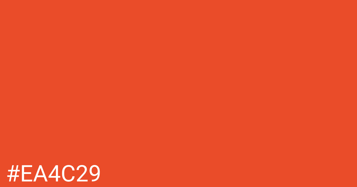 Hex color #ea4c29 graphic