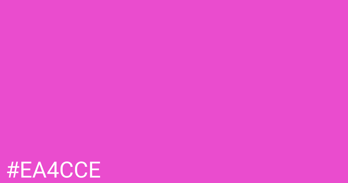 Hex color #ea4cce graphic
