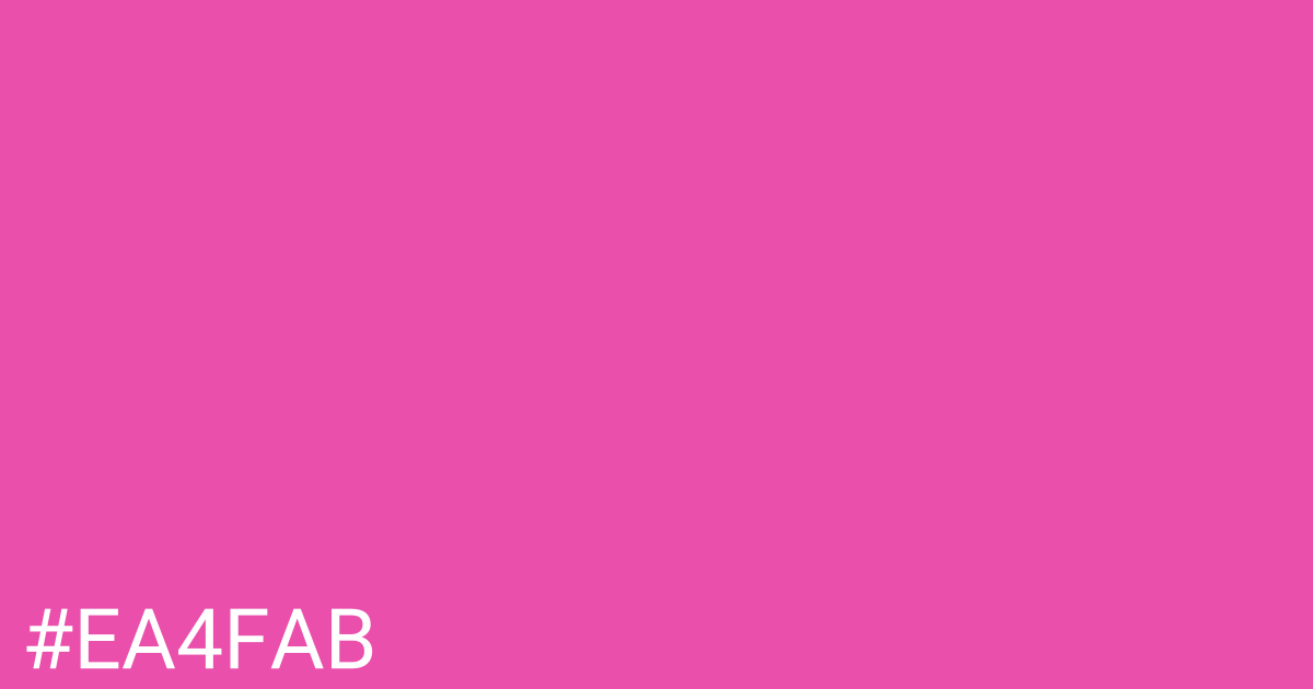 Hex color #ea4fab graphic